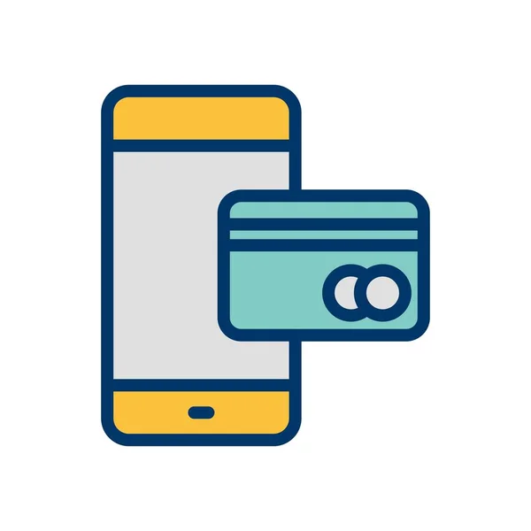 Mobile Banking Vektor Icon Zeichen Icon Vektor Illustration Für Den — Stockvektor