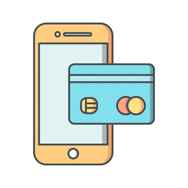 Mobile Banking Vektor Ikonen Logga Ikonen Vektor Illustration För Personlig — Stock vektor
