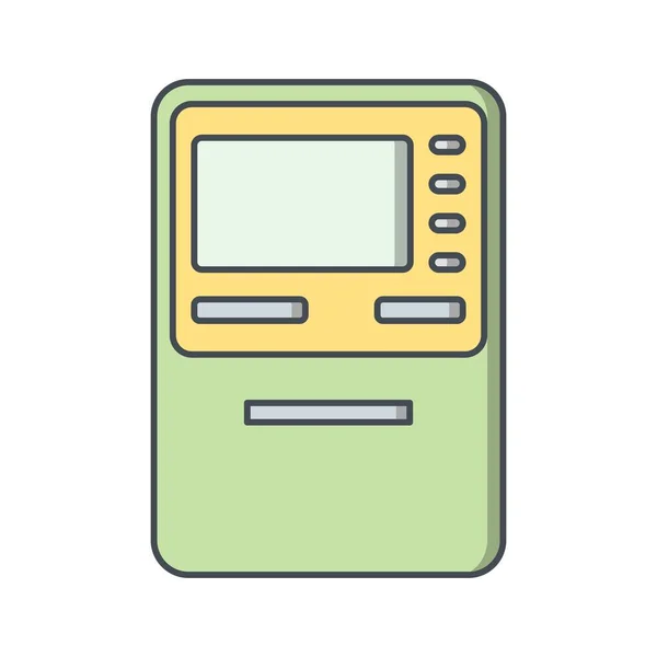 Atm Machine Vector Icon Signaal Pictogram Vectorillustratie Voor Persoonlijk Commercieel — Stockvector