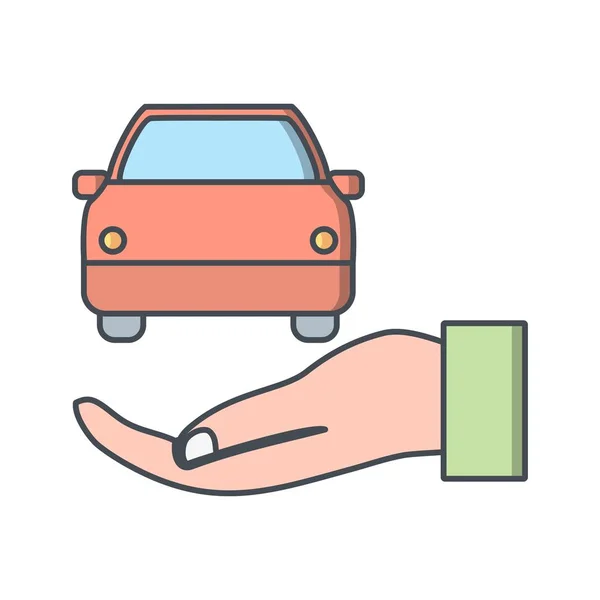 Αυτοκίνητο Ασφάλισης Διάνυσμα Εικονίδιο Σημάδι Εικονίδιο Διανυσματικά Εικονογράφηση Για Προσωπική — Διανυσματικό Αρχείο