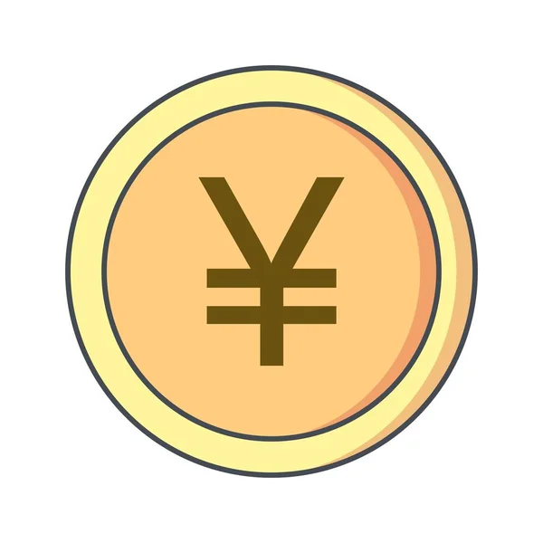 Yen Vector Icon Signaal Pictogram Vectorillustratie Voor Persoonlijk Commercieel Gebruik — Stockvector