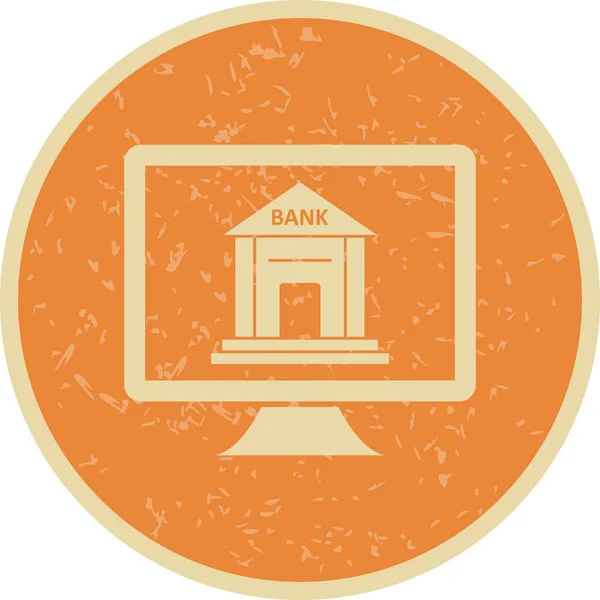Internet Banking Vektor Ikon Jel Ikon Vektoros Illusztráció Személyes Edzőtermi — Stock Vector