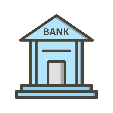 Banka vektör simge işareti simge vektör çizim kişisel ve ticari kullanım için..