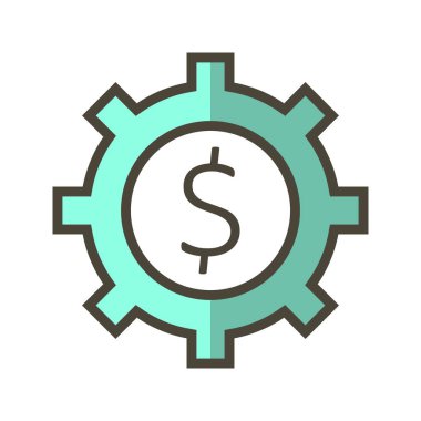 İş cog vektör simge işareti simge vektör çizim için kişisel ve ticari kullanım..