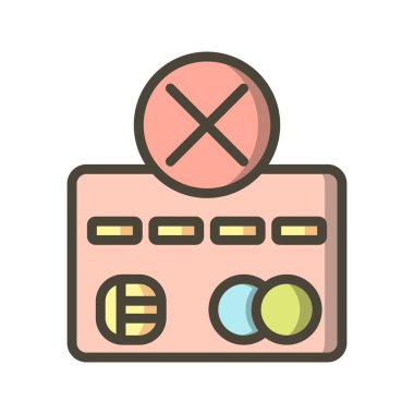 Ödeme başarısızlık vektör simge işareti simge vektör çizim kişisel ve ticari kullanım için..