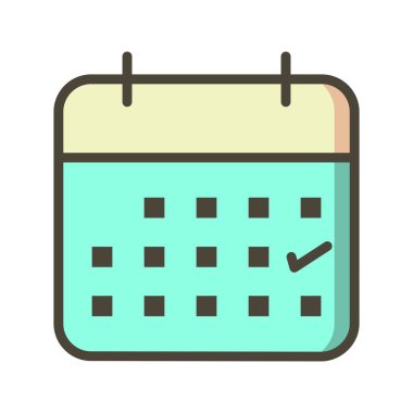 İş takvimi vektör simge işareti simge vektör çizim kişisel ve ticari kullanım için..