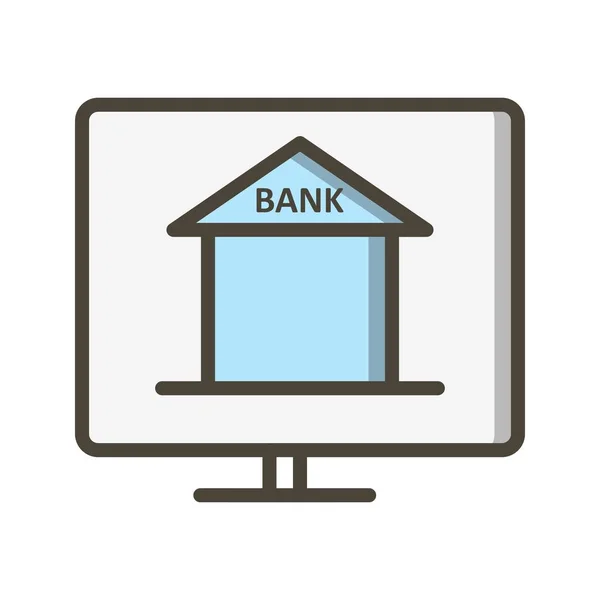 Internetbankieren Vector Icon Signaal Pictogram Vectorillustratie Voor Persoonlijk Commercieel Gebruik — Stockvector