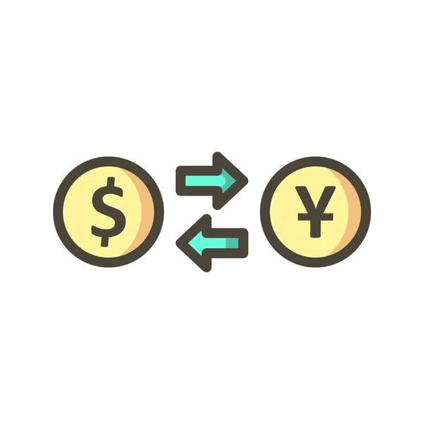 Exchange Rate Vector Icon Sign Icon Vector Illustration Personal Commercial — Stock Vector