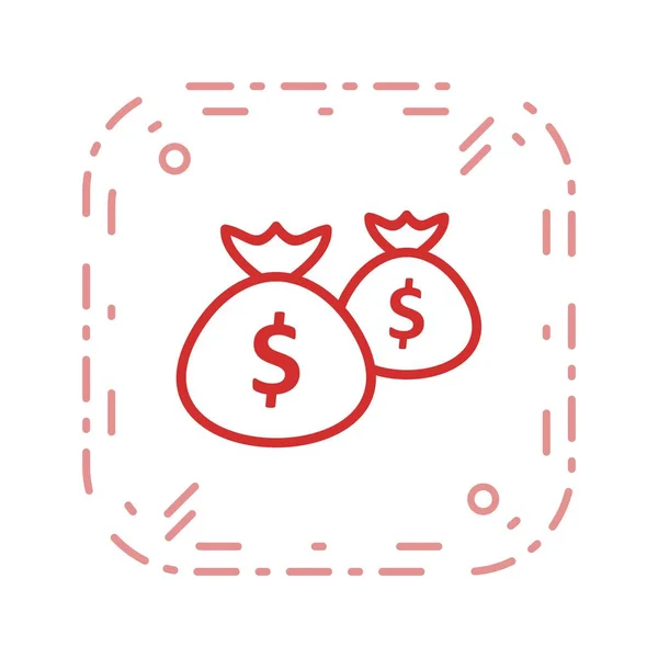 Χρήματα Τσάντες Διάνυσμα Εικονίδιο Σύμβολο Εικονίδιο Διανυσματικά Εικονογράφηση Για Προσωπική — Διανυσματικό Αρχείο