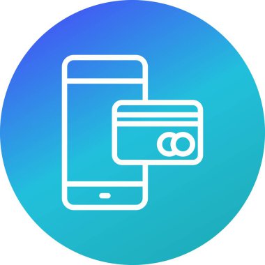 Mobil Bankacılık vektör simge işareti simge vektör çizim için kişisel ve ticari kullanım..