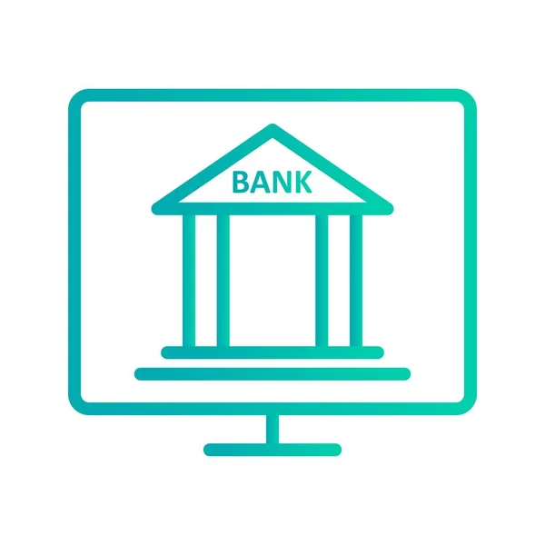 Internet Banking Vektor Ikonen Logga Ikonen Vektorillustration För Personligt Och — Stock vektor