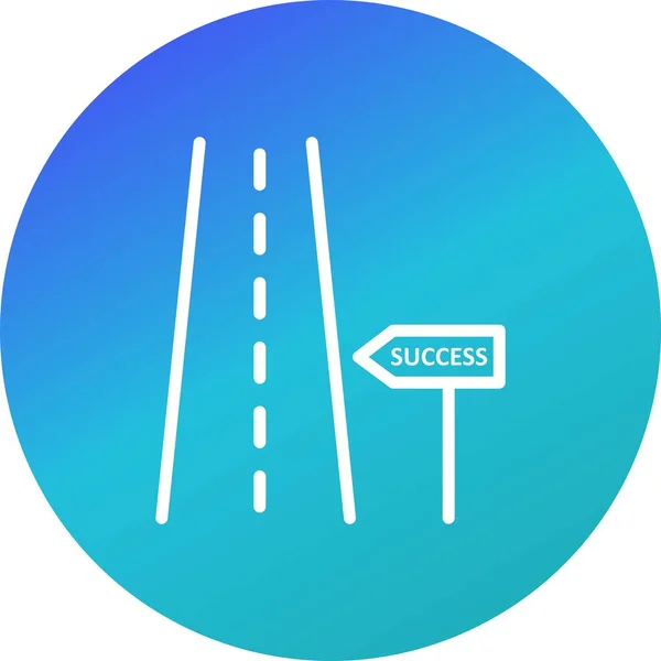 Road Success Vector Icon Sign Icon Vector Illustration Personal Commercial — Stock Vector