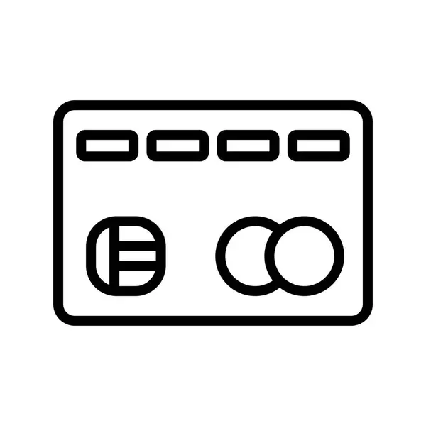 Creditcard Vector Icon Teken Pictogram Vector Illustratie Voor Persoonlijk Commercieel — Stockvector