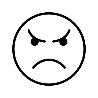 Kızgın ifade vektör simge işareti simge vektör çizim kişisel ve ticari kullanım için..