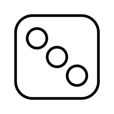 Zar üç vektör simge işareti simge vektör çizim kişisel ve ticari kullanım için..