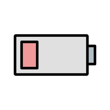 Düşük pil vektör simge işareti simge vektör çizim kişisel ve ticari kullanım için..