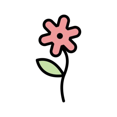 Çiçek vektör simge işareti simge vektör çizim kişisel ve ticari kullanım için..