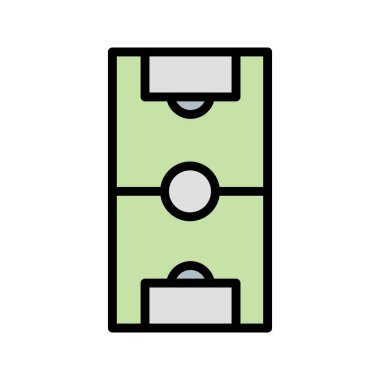 Futbol alanı vektör simge işareti simge vektör çizim kişisel ve ticari kullanım için..