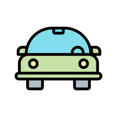 Çizgi film araba vektör simge işareti simge vektör çizim için kişisel ve ticari kullanım..