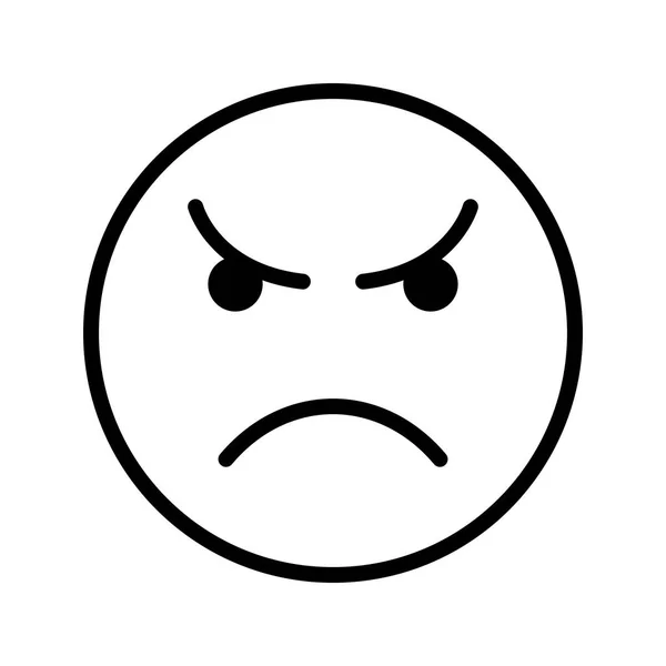 Angry Emoticon Vector Icon Sign Icon Vector Illustration Personal Commercial — стоковый вектор