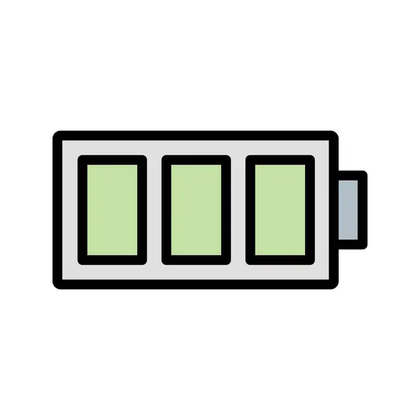 Illustration Vectorielle Icône Signe Icône Vecteur Batterie Complète Pour Usage — Image vectorielle