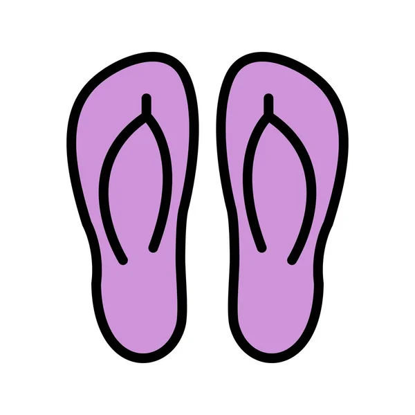 Illustration Vectorielle Icône Signe Icône Pantoufles Pour Usage Personnel Commercial — Image vectorielle