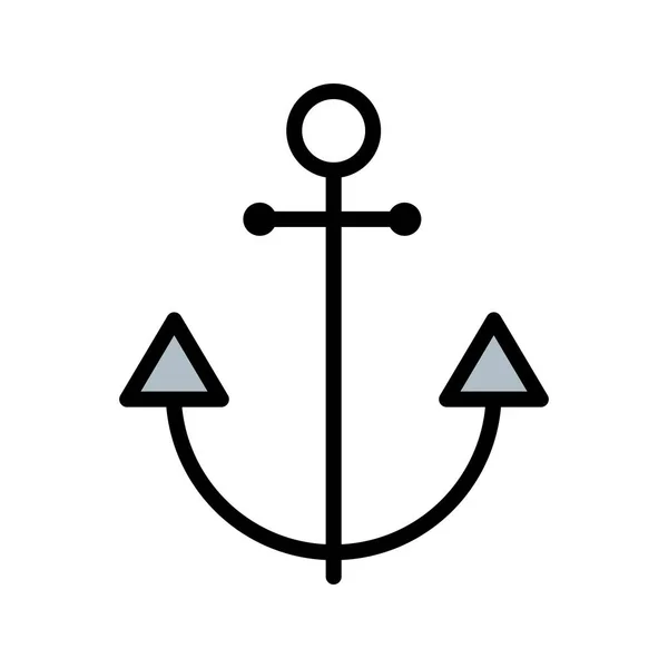 Anker Vektor Symbol Symbol Vektor Illustration Für Den Persönlichen Und — Stockvektor