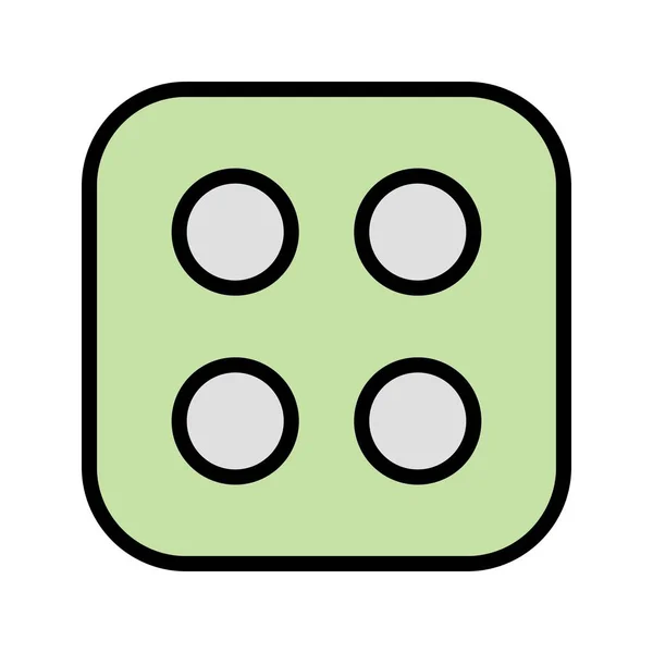 Icono Cuatro Vectores Dados Icono Signo Ilustración Vectores Para Uso — Archivo Imágenes Vectoriales