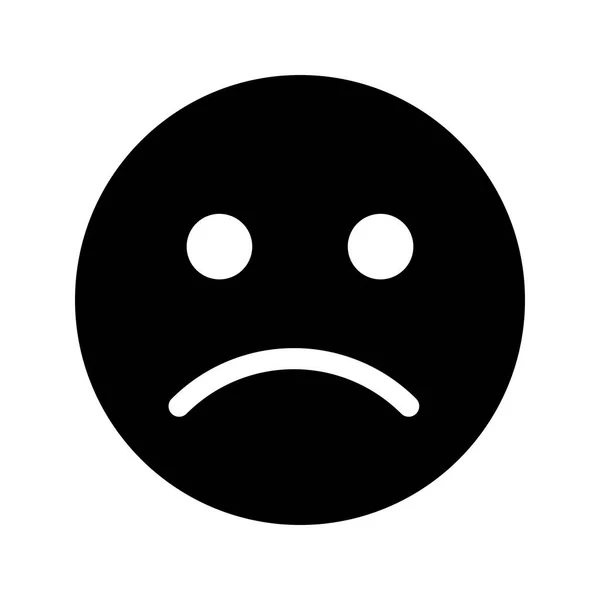 Icono Vector Emoticon Triste Icono Signo Icono Vector Ilustración Para — Vector de stock