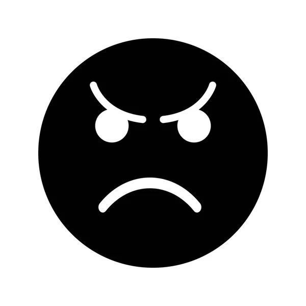 Angry Emoticon Vector Icon Sign Icon Vector Illustration Personal Commercial — стоковый вектор