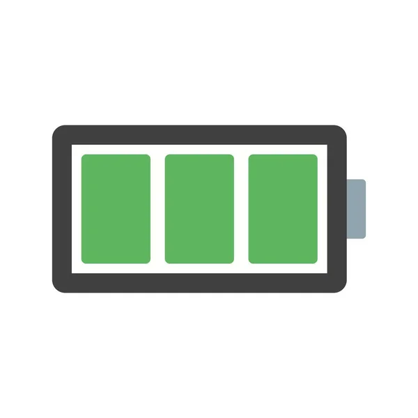 Illustration Vectorielle Icône Signe Icône Vecteur Batterie Complète Pour Usage — Image vectorielle