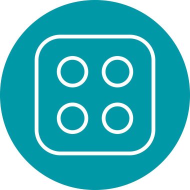 Zar dört vektör simge işareti simge vektör çizim kişisel ve ticari kullanım için..