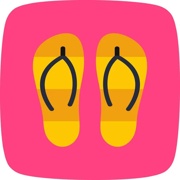 Slippers Vector Icon Signaal Pictogram Vectorillustratie Voor Persoonlijk Commercieel Gebruik — Stockvector