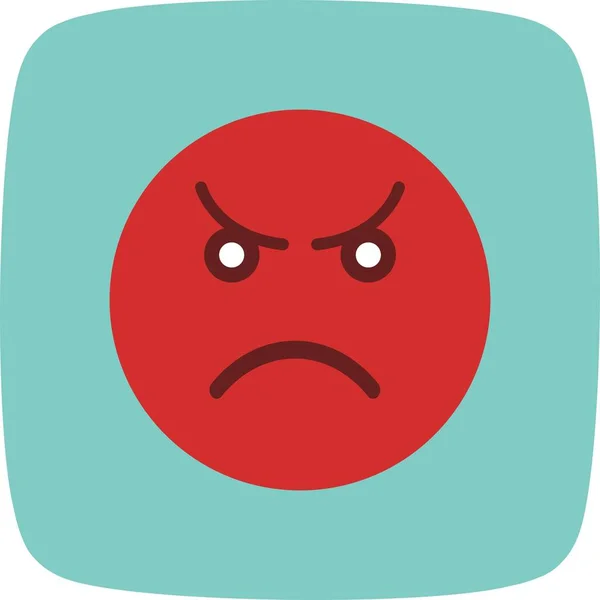 Angry Emoticon Vector Icon Sign Icon Vector Illustration Personal Commercial — стоковый вектор
