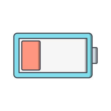 Düşük pil vektör simge işareti simge vektör çizim kişisel ve ticari kullanım için..