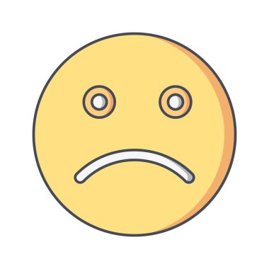 Üzgün ifade vektör simge işareti simge vektör çizim kişisel ve ticari kullanım için..