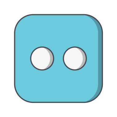 Zar iki vektör simge işareti simge vektör çizim kişisel ve ticari kullanım için..