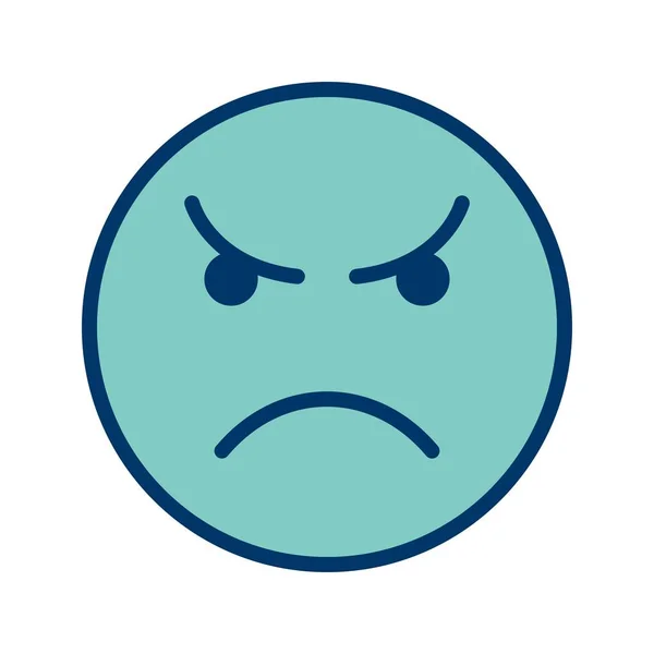 Angry Emoticon Vector Icon Sign Icon Vector Illustration Personal Commercial — стоковый вектор