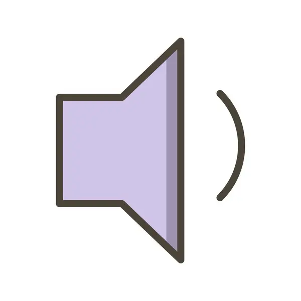 Illustration Vectorielle Icône Signe Icône Vecteur Faible Volume Pour Usage — Image vectorielle