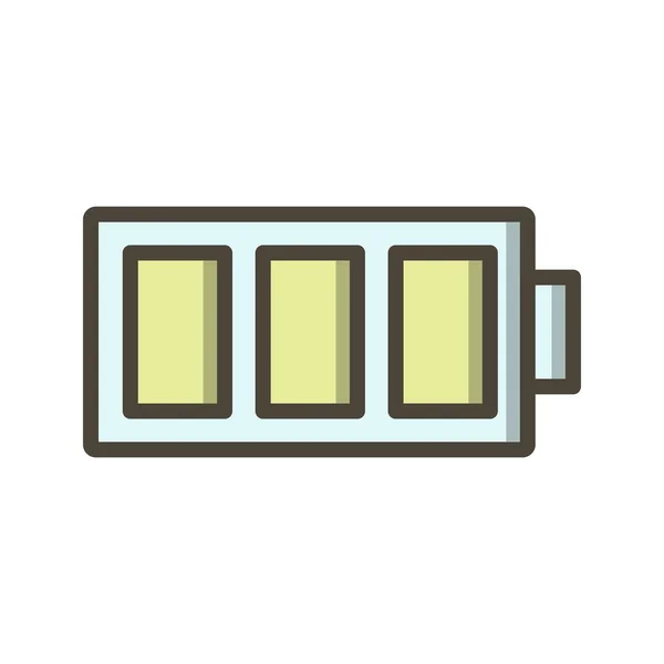 Illustration Vectorielle Icône Signe Icône Vecteur Batterie Complète Pour Usage — Image vectorielle