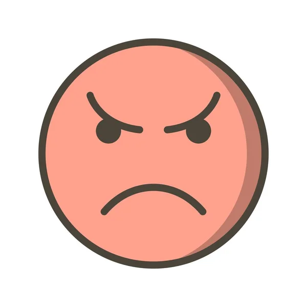 Angry Emoticon Vector Icon Sign Icon Vector Illustration Personal Commercial — стоковый вектор