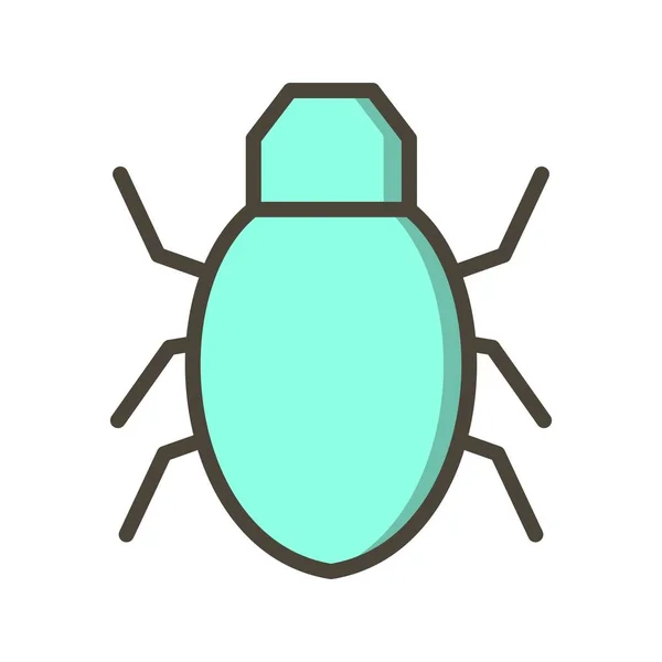 Bug Vector Icon Zeichen Icon Vektor Illustration Für Den Persönlichen — Stockvektor