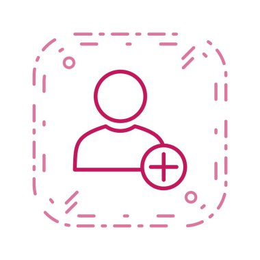 Kişisel ve ticari kullanım için Kullanıcı vektör simge işareti simge vektör çizim Ekle..