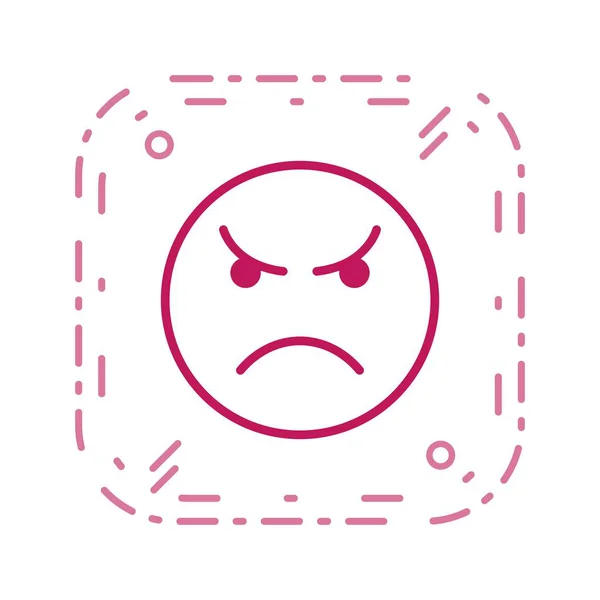 Angry Emoticon Vector Icon Sign Icon Vector Illustration Personal Commercial — стоковый вектор