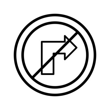 Vektör yok sağa simgesini işaret simge vektör çizim için kişisel ve ticari kullanım..