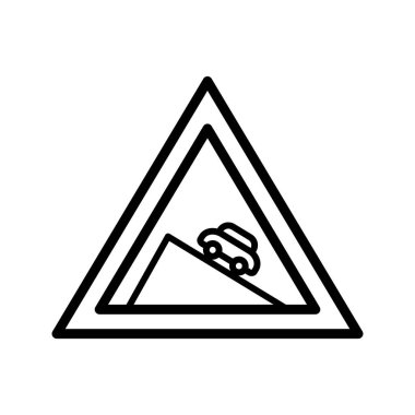 Vektör Tehlikeli iniş Simgesi Simge Vektör Çizim kişisel ve ticari kullanım için..