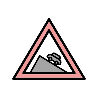 Vektör Tehlikeli iniş Simgesi Simge Vektör Çizim kişisel ve ticari kullanım için..