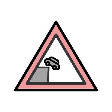 İskele veya nehir banka simgesini işaret simge vektör çizim için kişisel ve ticari kullanım için vektör yol açar..