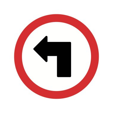 Vektör Turn sol simgesini işaret simge vektör çizim için kişisel ve ticari kullanım için..