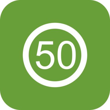 Vector Speed limit 50 Icon Sign Icon Vector Illustration For Personal And Commercial Use..